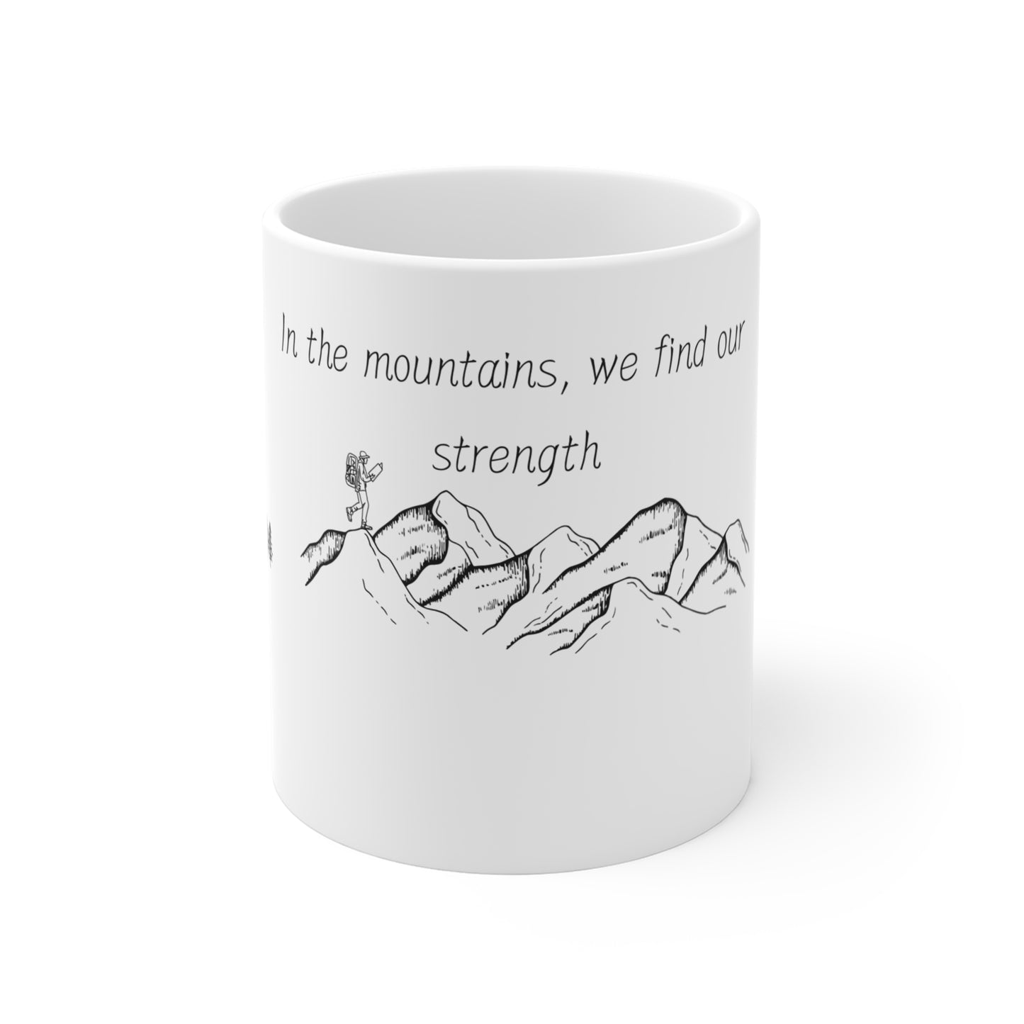 Hiking Mug, Traveler Mug, 11oz Ceramic Cup, Valentines Gift, Lead & BPA-Free, Great Design